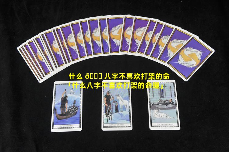 什么 🍁 八字不喜欢打架的命「什么八字不喜欢打架的命理」